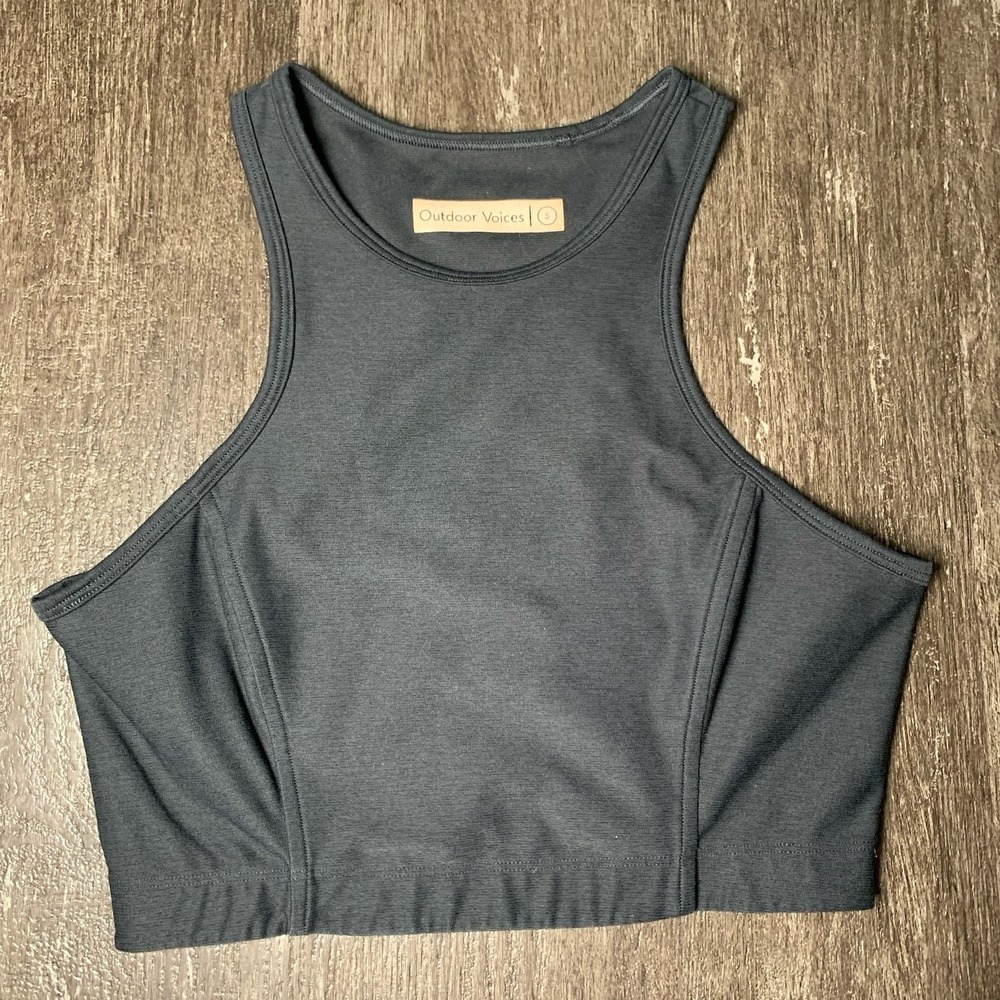 Outdoor‎ Voices Women's Size Small Grey Crop Sports Bra Top